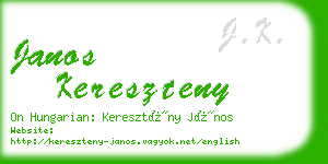 janos kereszteny business card